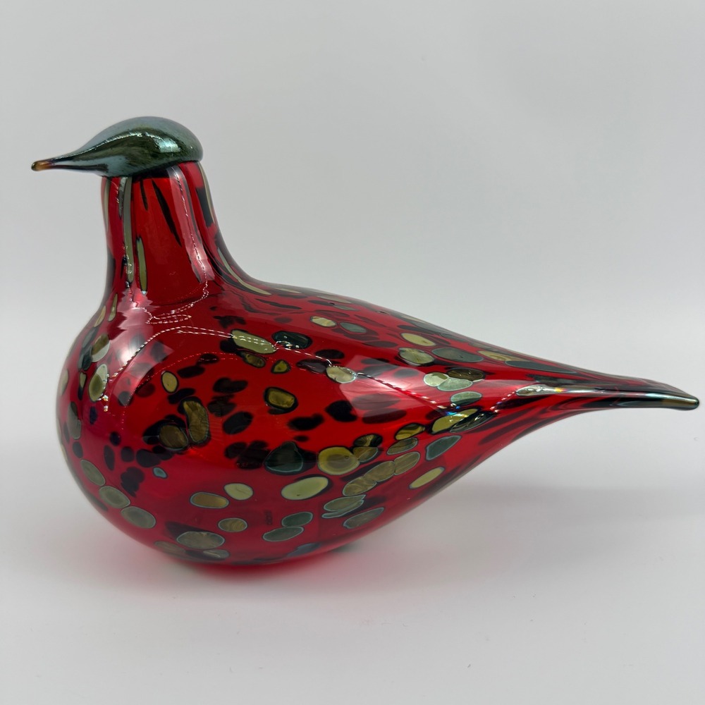Iittala Birds by Toikka Ruby Bird Rubiinilintu Oiva Toikka Finland Glass Bird
